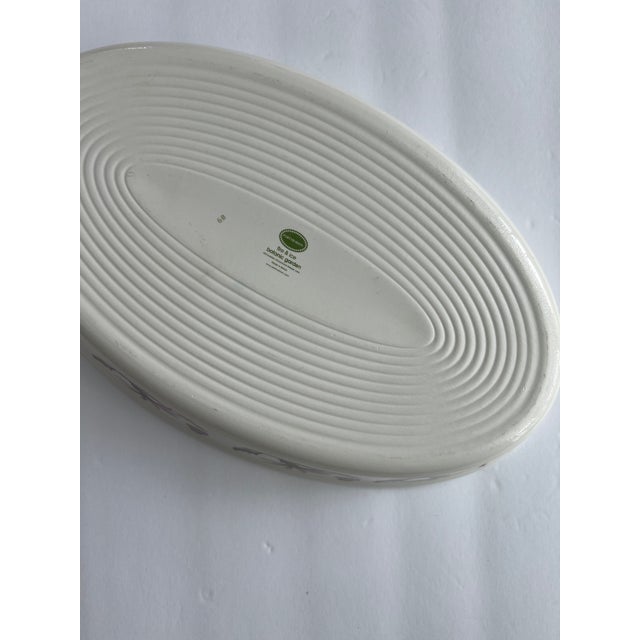 Botanical Porcelain Oval Serving Dishes For Sale - Image 4 of 5