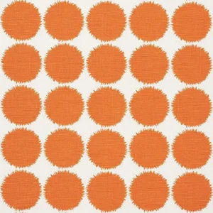 Schumacher X Studio Bon Fuzz Fabric in Orange