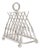 Large Vintage 20th Century Silver-Plated Crossed Rifles Toast Rack For Sale