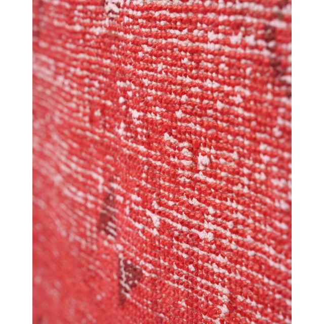 1970s Vintage Turkish Handmade Wool Cotton Red Runner Rug For Sale - Image 10 of 11