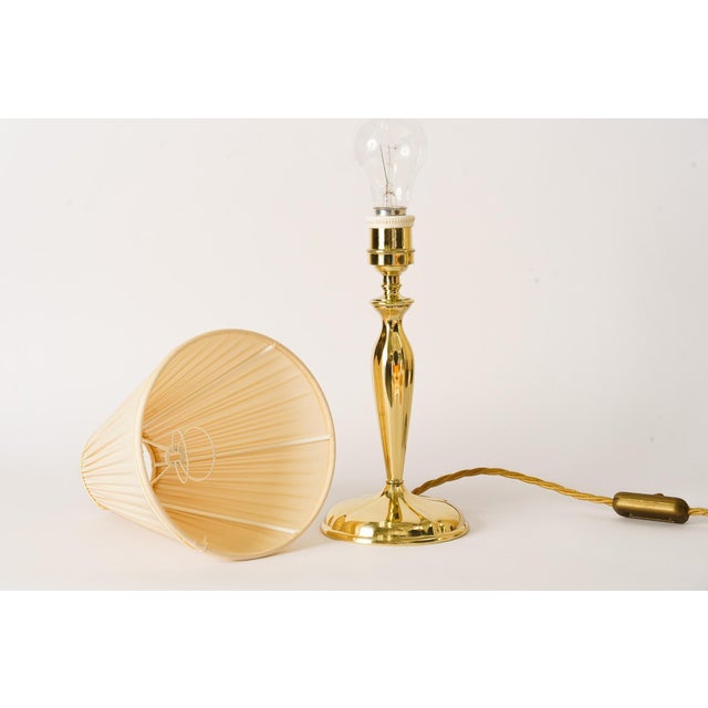 Art Deco Table Lamp with Fabic Shade, Vienna, 1920s For Sale - Image 4 of 12