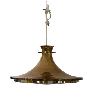 Vintage Golden Pendant Lamp, 1960s For Sale