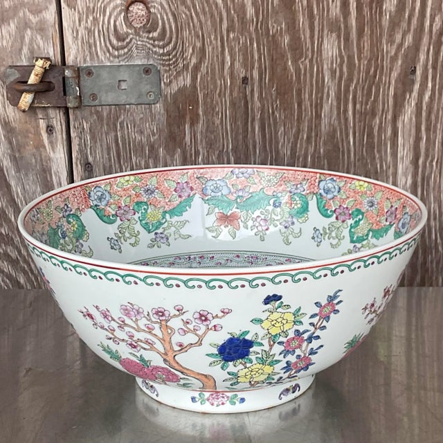 Asian Vintage Monumental Boho Asian Bowl For Sale - Image 3 of 7