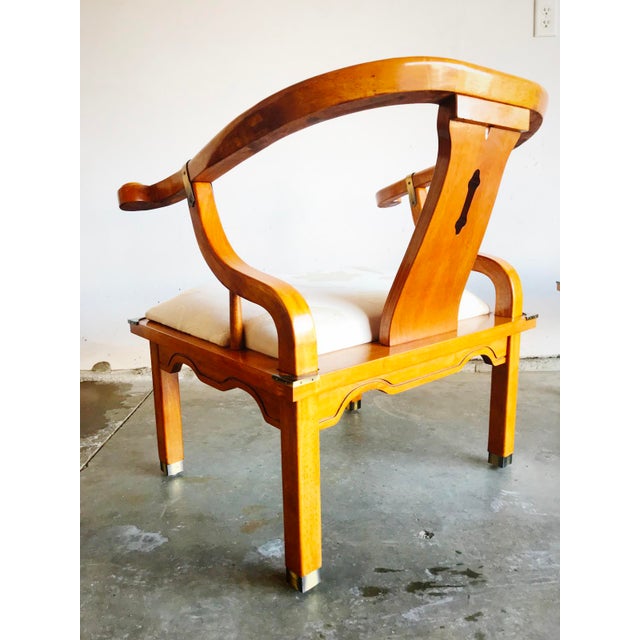 A Pair Vintage James Mont Horseshoe Chairs Chairish