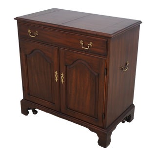 Henkel Harris Mahogany Flip Top Server Bar Cabinet For Sale