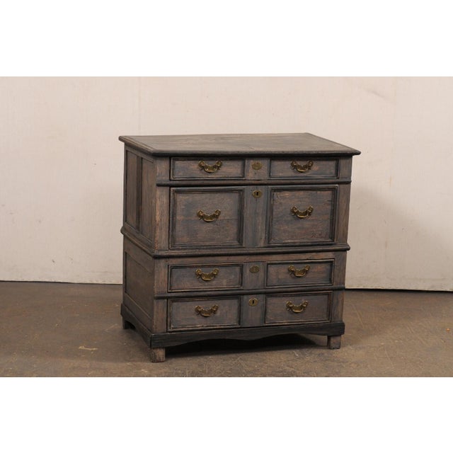 Late 18th C. English Chest W/ Great Hardware For Sale - Image 4 of 12