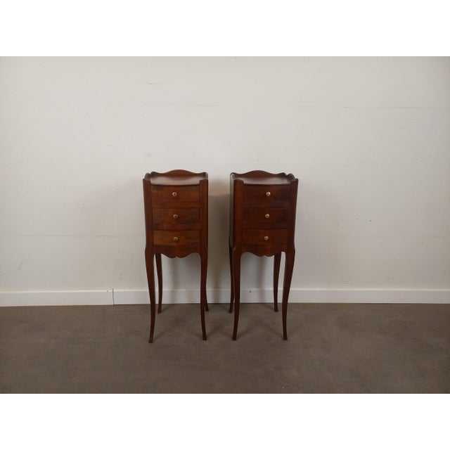 Louis XV Style Bedside Tables, 1950s, Set of 2 For Sale - Image 17 of 18