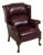 Pennsylvania House Burgundy Leather Wing Chair For Sale