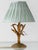 Vintage French Gilt Wheat Sheaf Table Lamp with New Silk Lampshade, 1950s For Sale - Image 6 of 18
