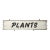 Vintage Black and White Wood Plants Sign For Sale