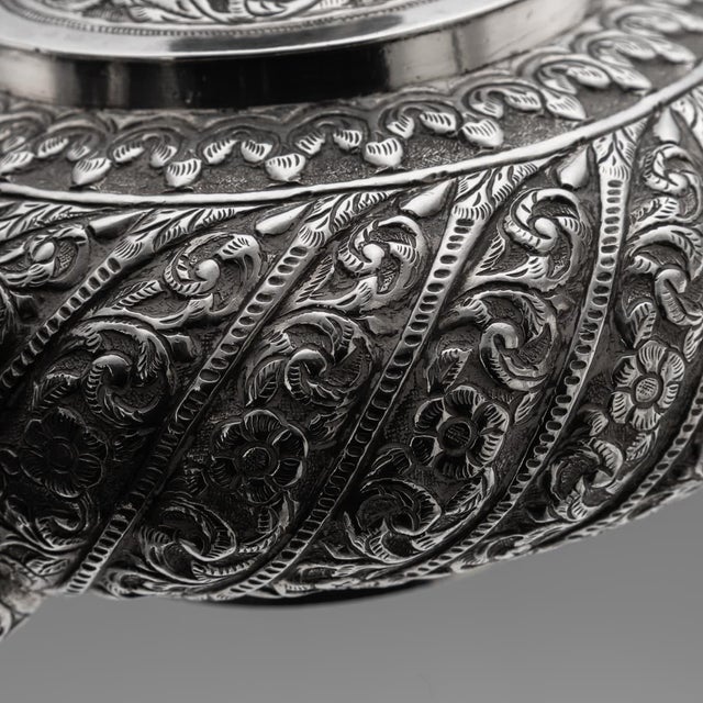 19th Century Antique Indian Kutch Silver Tea Service, Set of 3 For Sale - Image 16 of 18