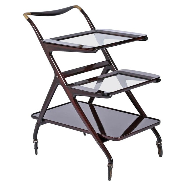 Italian Mod. 65 Serving Bar Cart by Ico & Luisa Parisi for D Baggis, 1950s For Sale - Image 13 of 13