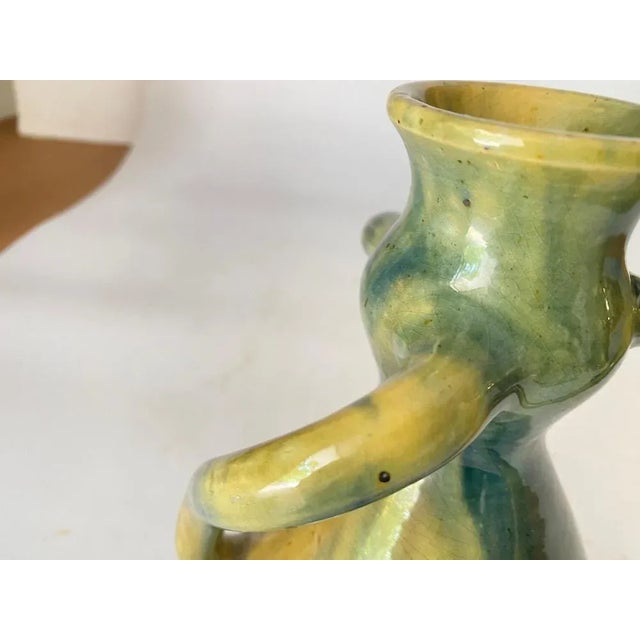 Antique French Vase in Glazed Earthenware For Sale - Image 5 of 8