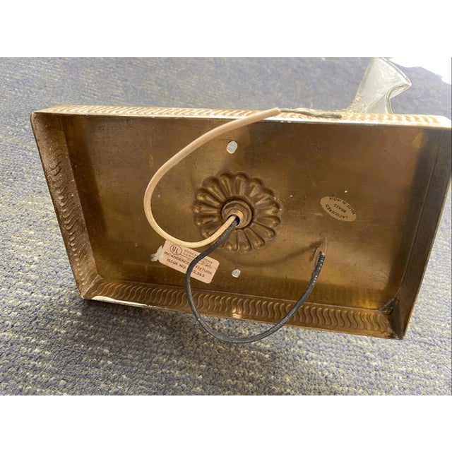 Vintage French Style Lacquered Brass Wall Sconce For Sale In Pittsburgh - Image 6 of 8