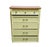 Late 20th Century Bassett Furniture Ticino Collection Cream Painted 36" Chest of Drawers W. Solid Cherry Top 238-96-251 For Sale - Image 5 of 13
