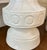Ceramic Mid Century White Lamp With Incised Abstract Designs For Sale - Image 7 of 7