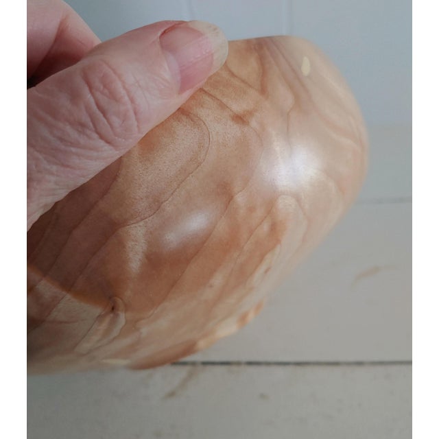 Late 20th Century Artisan Crafted & Signed Yellow Birch Wood Bowl For Sale In New York - Image 6 of 6