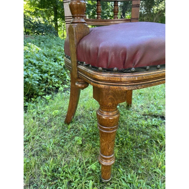 Late 19th Century English Victorian Desk Chair, 1880 For Sale In Boston - Image 6 of 6