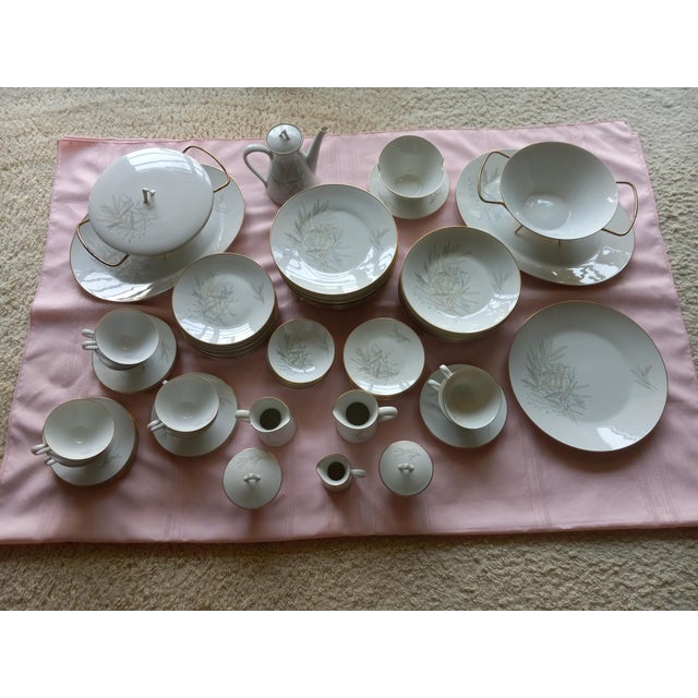 Vintage Rosenthal Gold Trim Grass Pattern China Set- 67 Pieces | Chairish
