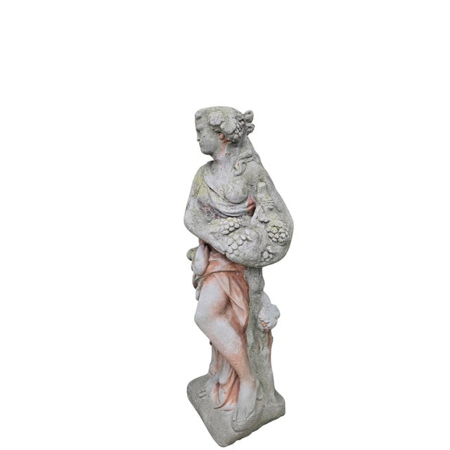 Vintage Classical Garden Maiden Statue For Sale - Image 11 of 11