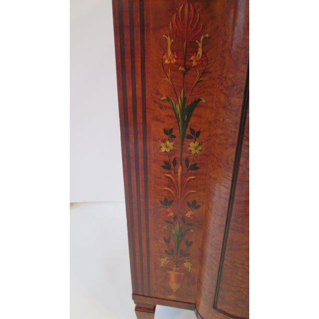 Maroon 1940s Mahogany and Burled Walnut Server by Joseph Gerte of Boston For Sale - Image 8 of 11