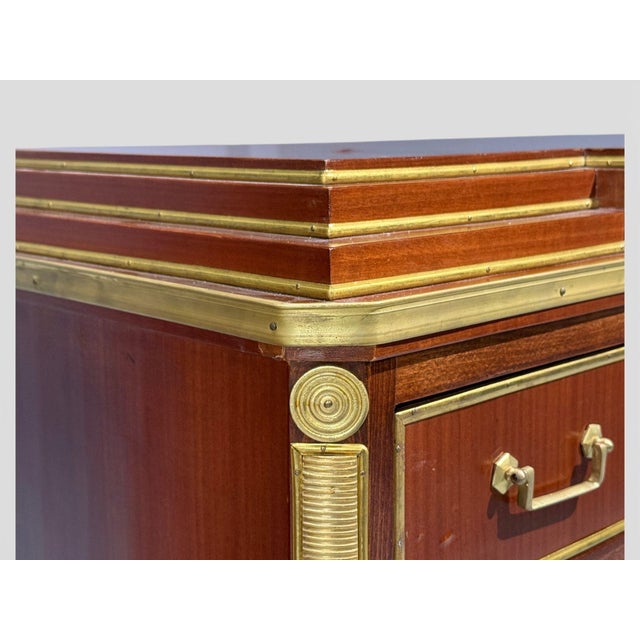 Russian Neoclassical Style, Commodes, Mahogany, Brass, Europe, 1980s For Sale - Image 9 of 13