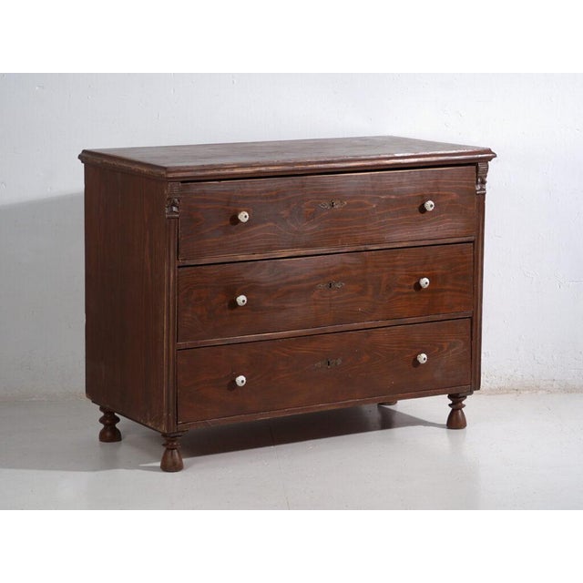 Antique Pine Chest of Drawers For Sale - Image 10 of 11