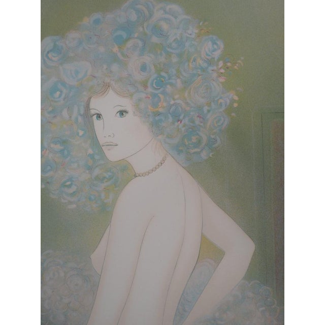 Modern Guy Ribes, Nu aux fleurs, Nude, Lithograph For Sale - Image 3 of 9