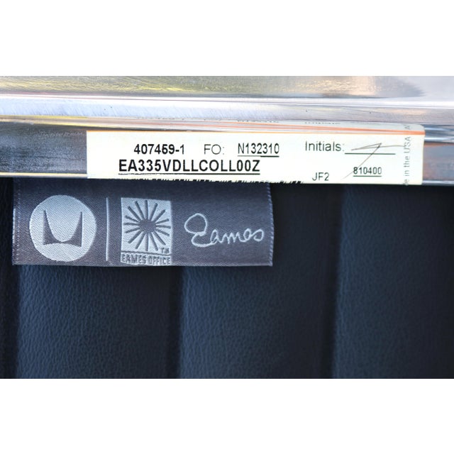 Mid-Century Herman Miller Eames Aluminum Group Black Leather Management Chair For Sale - Image 12 of 12