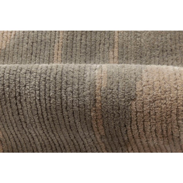 Modern Hand-Knotted Silk and Wool Runner by Doris Leslie Blau. Size: 2'0" × 8'1" (60 × 246 cm). Sophisticated in tone and...