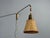 1970s Ateljé Lyktan, Articulating Wall Light, Brass, Cane, Teak For Sale - Image 4 of 8