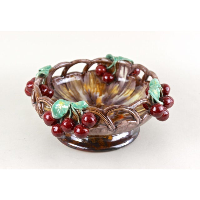 Exceptional, colorful mid century ceramic bowl, artfully handcrafted by the austrian company of st. Peter ceramic around...