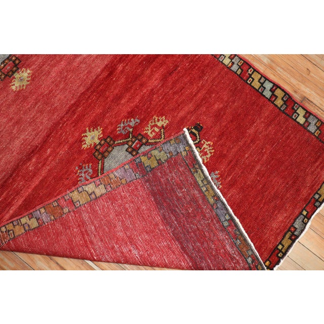 Contemporary Red Vintage Turkish Anatolian Runner For Sale - Image 3 of 6
