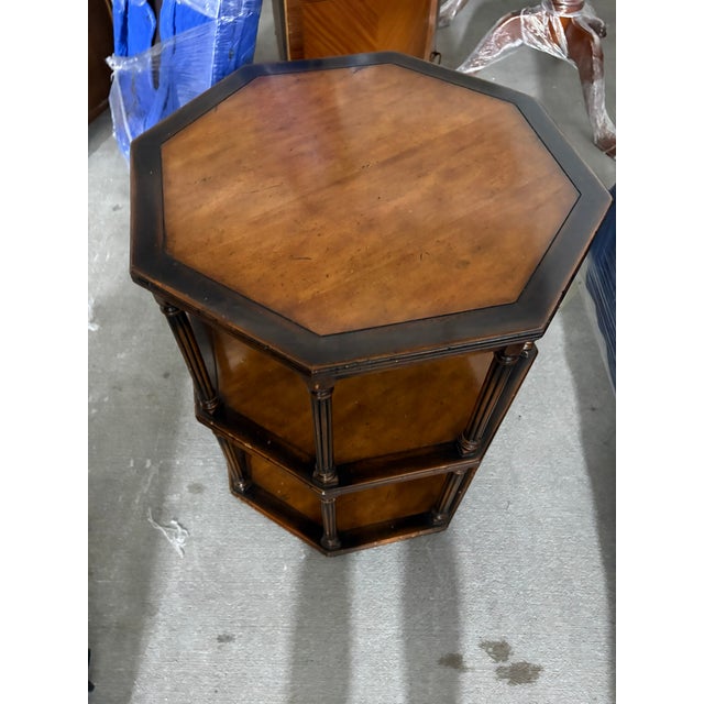 Octagonal Three-Tier Side Table, 20th Century. Made by Theodore Alexander