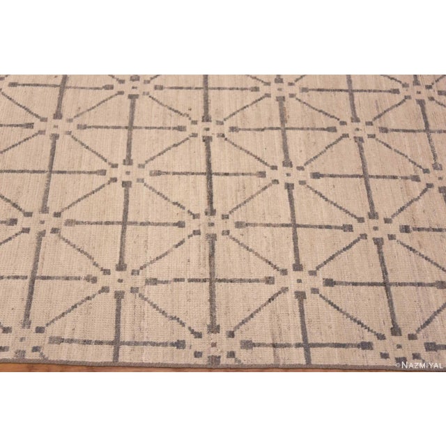 Nazmiyal Collection Diamond Design Modern Area Rug For Sale In New York - Image 6 of 8