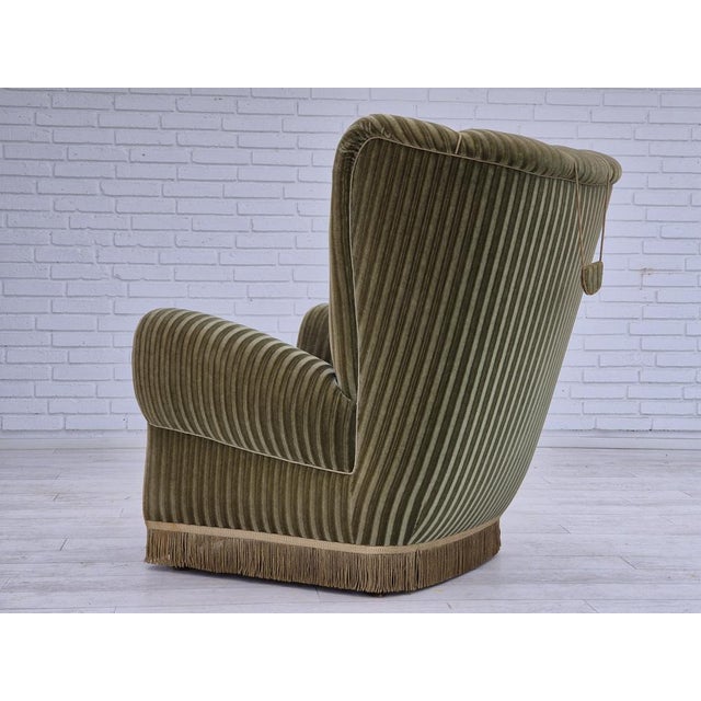 Danish Highback Relax Armchair in Velour, 1960s For Sale - Image 14 of 18