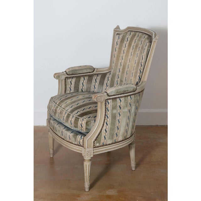 Mid 20th Century Pair of 20th Century French Bergeres For Sale - Image 5 of 11