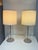 Contemporary Vintage Hurricane Glass Table Lamps, a Pair For Sale - Image 3 of 12