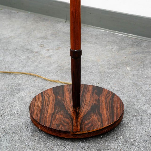 Wood 1960s Mid Century Modern Danish Solid Rosewood Floor Lamp Stacked Denmark For Sale - Image 7 of 9