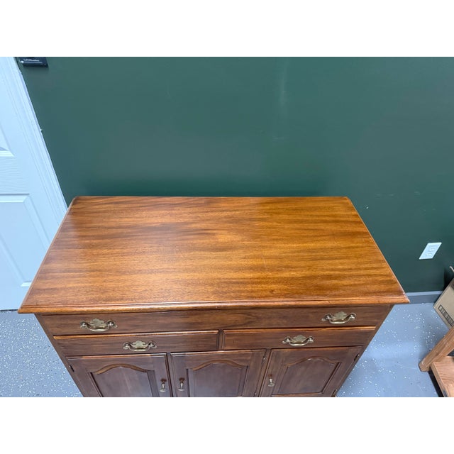Henkel Harris 1970s Henkel Harris Solid Wild Black Cherry Chippendale Sideboard/Buffet For Sale - Image 4 of 12