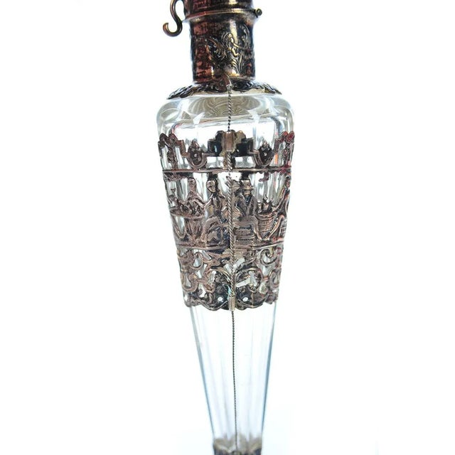Victorian Crystal & Silver Perfume Bottle For Sale - Image 5 of 10
