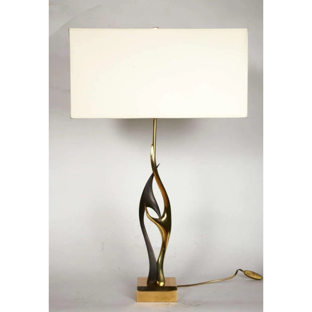 Vintage Sculptural Bronze Table Lamp Base by Willy Daro For Sale - Image 9 of 13