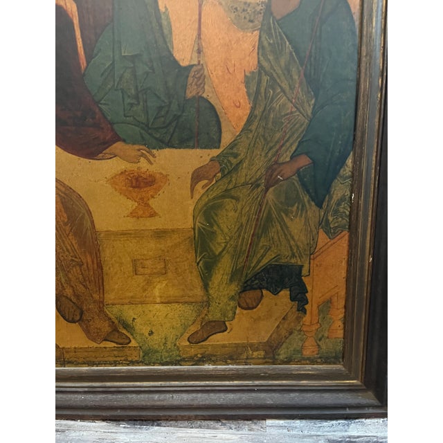 Late 19th Century Holy Trinity Russian Orthodox Icon- Andrei Rūblev For Sale In Jacksonville, FL - Image 6 of 9