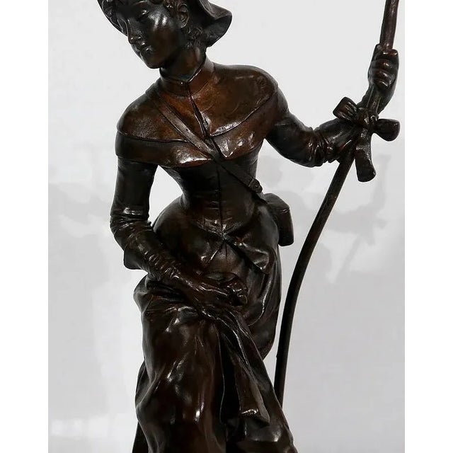 Black A.Gaudez, Miss Helyett, Late 19th Century, Bronze For Sale - Image 8 of 18