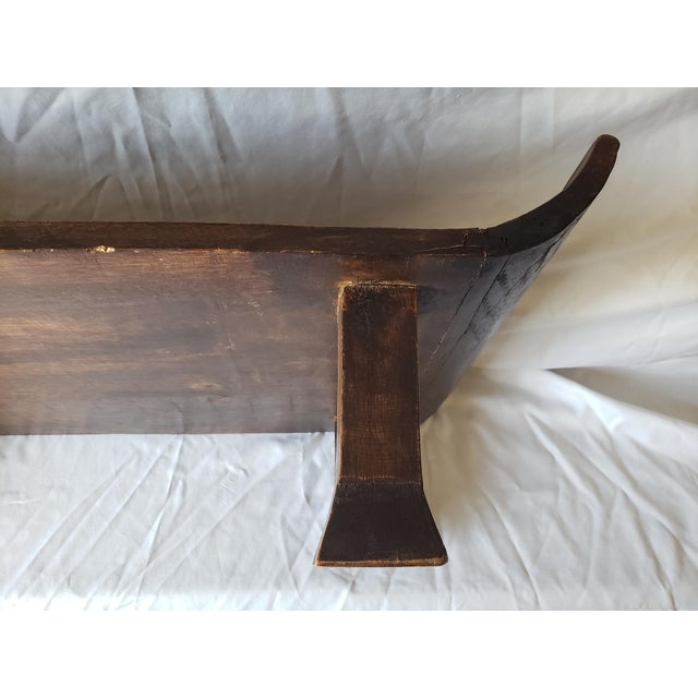 Brown Antique 19thC Chinese Winged Elm Kang Table / Wabi-Sabi Coffee Table Riser For Sale - Image 8 of 8