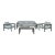 Sardinia Aluminum Frame Outdoor Sofa Set - Gray Cushions For Sale