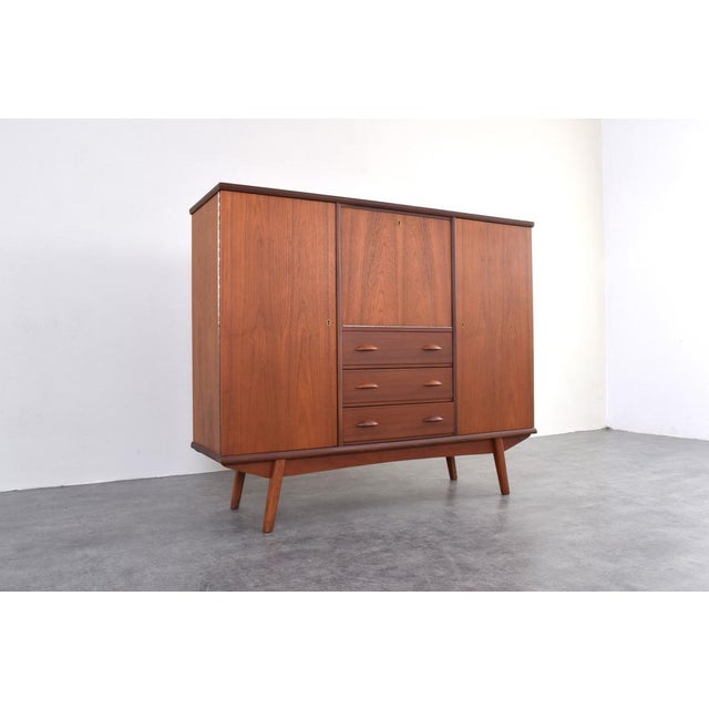 Mid-Century Danish Teak Highboard, 1960s For Sale - Image 13 of 18