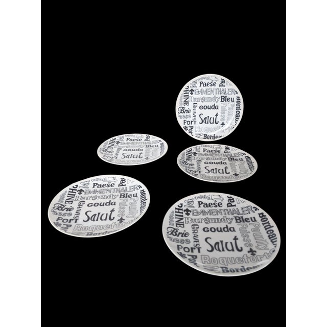 Mid 20th Century Mid Century Modern Fine Cheeses Charcuterie Plates-Set of 5 For Sale - Image 5 of 10