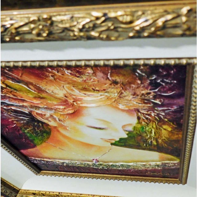 Textile Alexandru Darida Original Painting "Melan Choly" Hand Signed Framed For Sale - Image 7 of 11