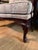 French Provincial Bassett French Provincial Style Bergère Armchair W Formal Brocade or Damask Upholstery W Coordinating Decorative Envelope Pillow. For Sale - Image 3 of 10